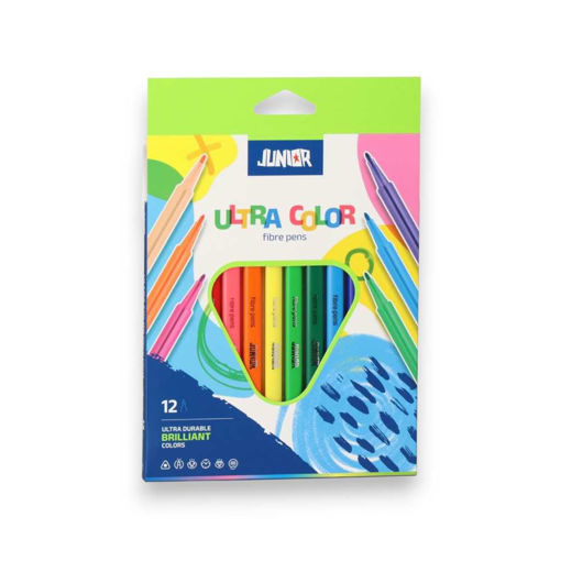 Picture of JUNIOR FELT TIP MARKERS TRIANGULAR  X12